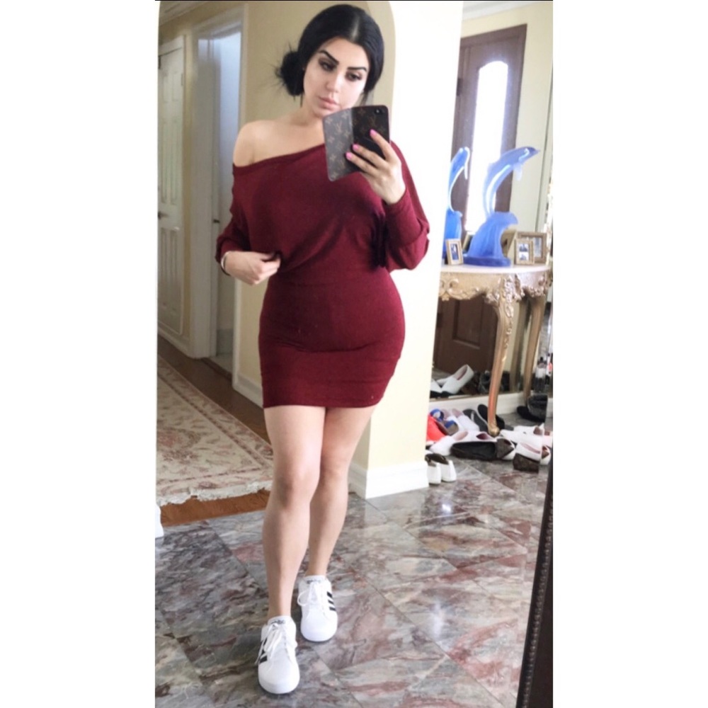Red bodycon mini dress S/M/L